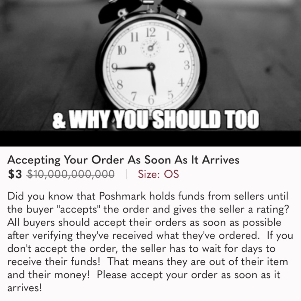 RATE YOUR ITEMS WHEN THEY ARRIVE
